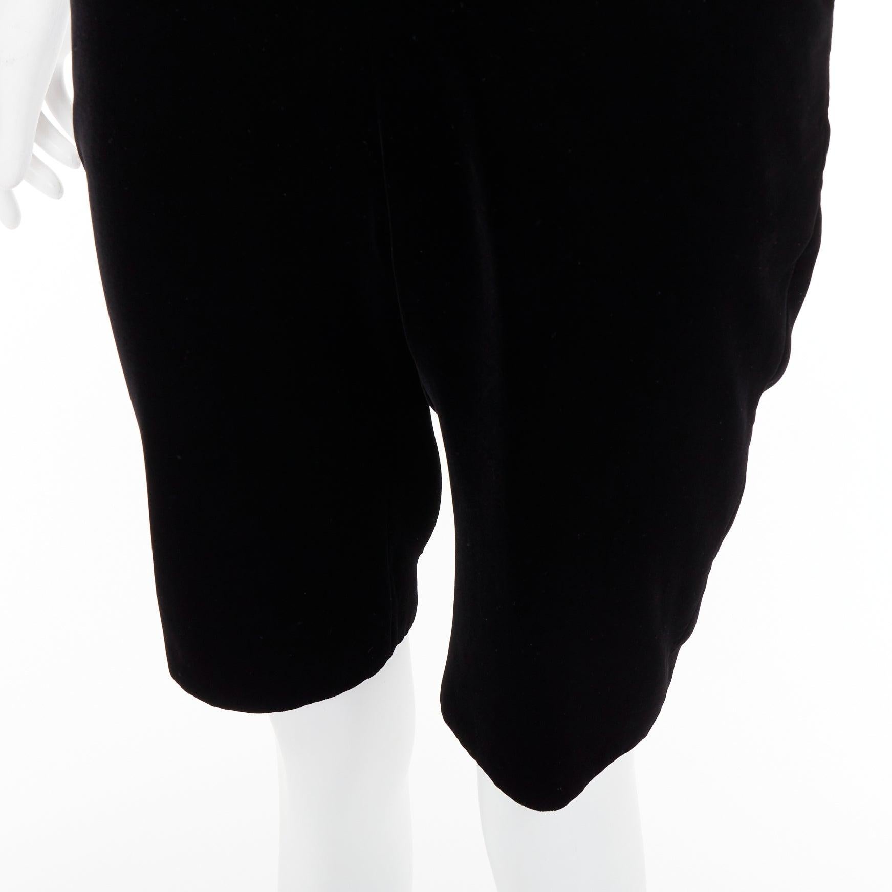 Saint Laurent 2022 Runway velours cristal broche découpe grenouillère playsuit FR36 S en vente 4