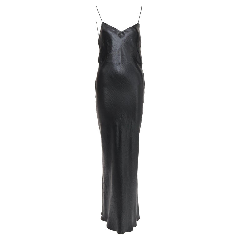 saint laurent open back dress Saint Laurent Open-back Wool Maxi Dress in Black