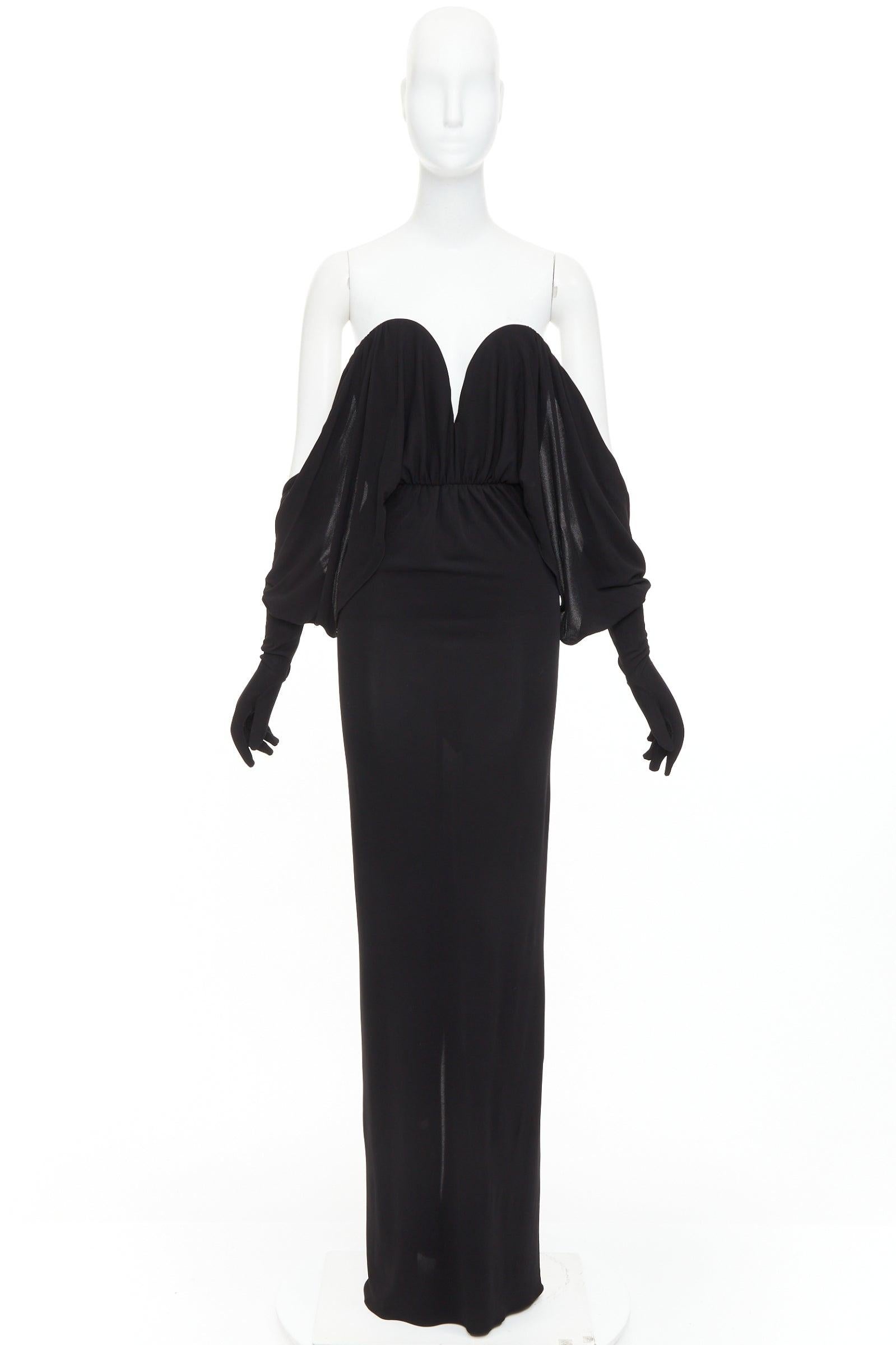 SAINT LAURENT 2023 Runway robe à gants en forme de cœur armé FR36 S en vente 6