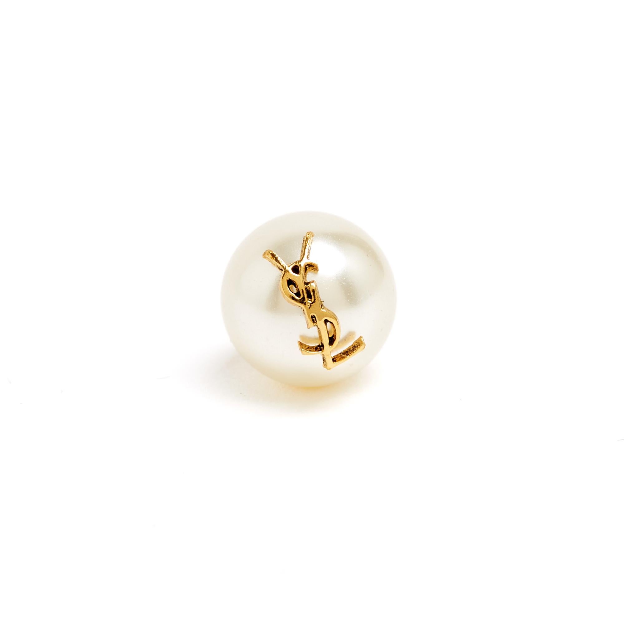 Saint Laurent 2024 Bague Boucles oreille Cassandre Ausgefallene Perlen-Ring-Ohrringe OS im Angebot 2