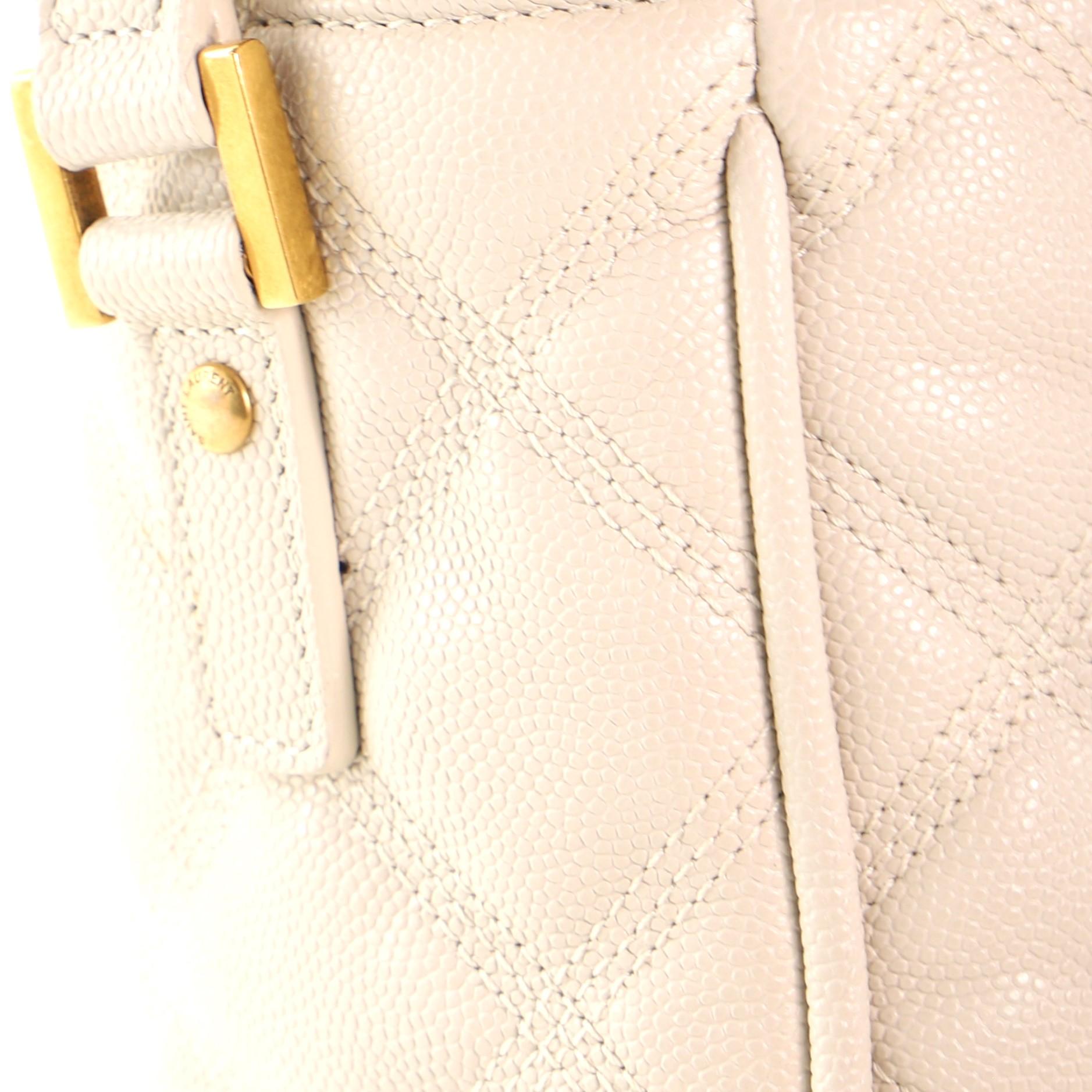 Saint Laurent 80's Vanity Bag Quilted Leather In Good Condition In NY, NY
