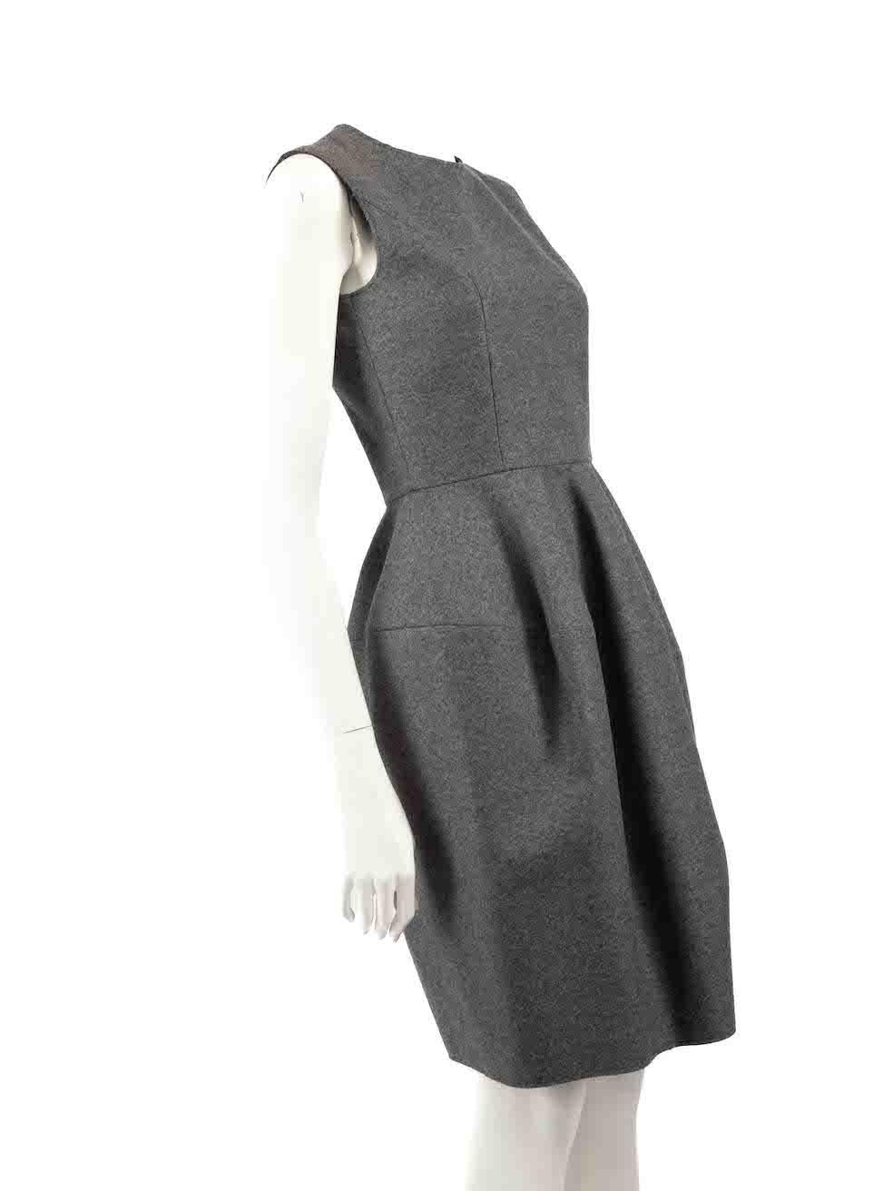 CONDITION is Very good. Hardly any visible wear to dress is evident on this used Saint Laurent designer resale item.
 
 
 
 Details
 
 
 A/W 2008
 
 Grey
 
 Wool
 
 Dress
 
 Knee length
 
 Sleeveless
 
 Back zip and hook fastening
 
 
 
 
 
 Made in