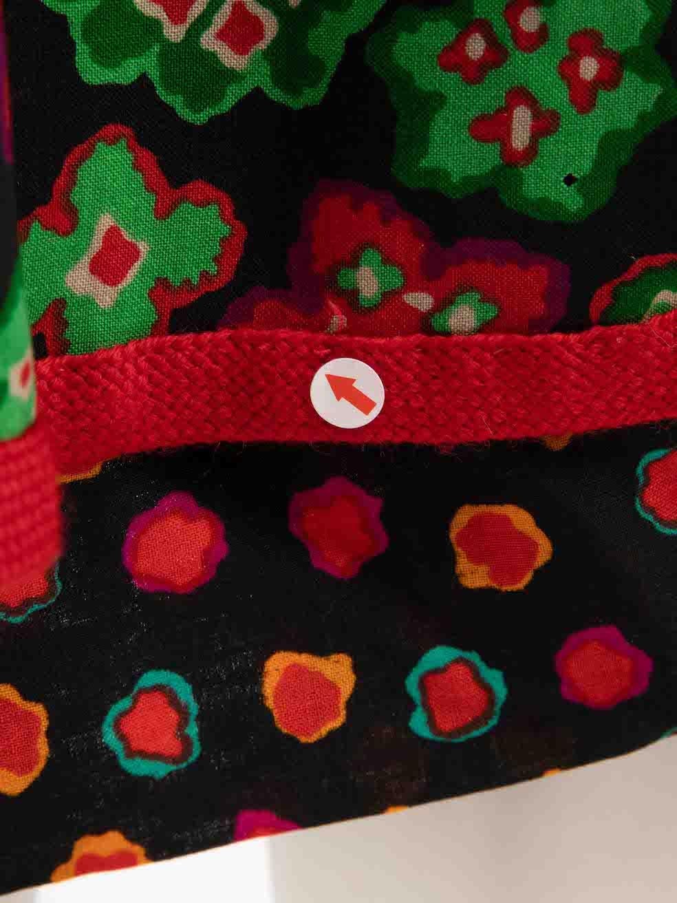 Saint Laurent - Jupe midi en laine à fleurs abstraites, taille M Pour femmes en vente