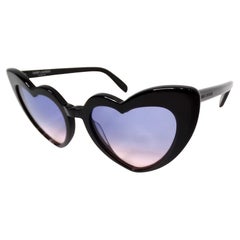 Saint Laurent Acetate Ombre Heart Frame Sunglasses