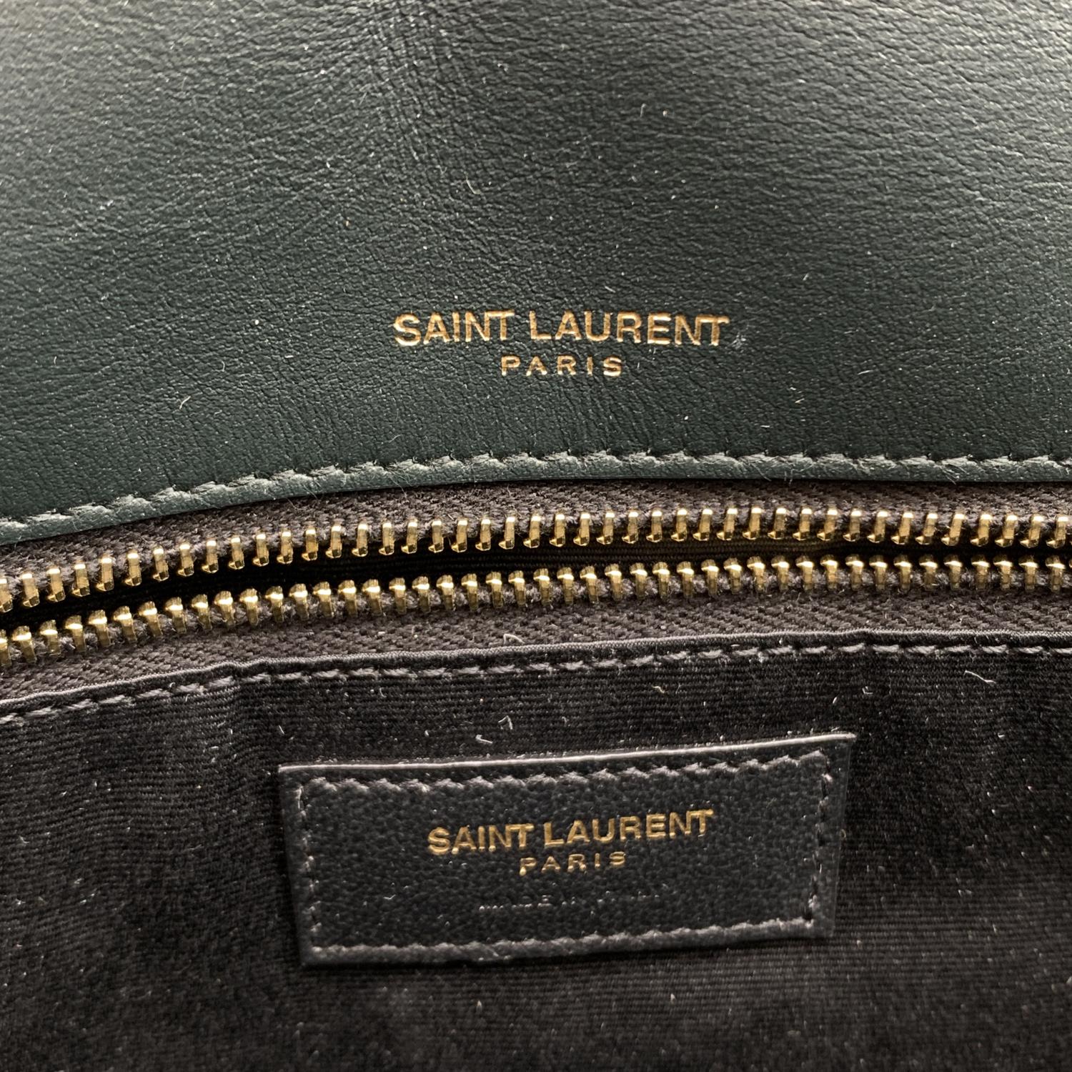 Saint Laurent Algae Green Quilted Suede Medium Niki Shoulder Bag 6