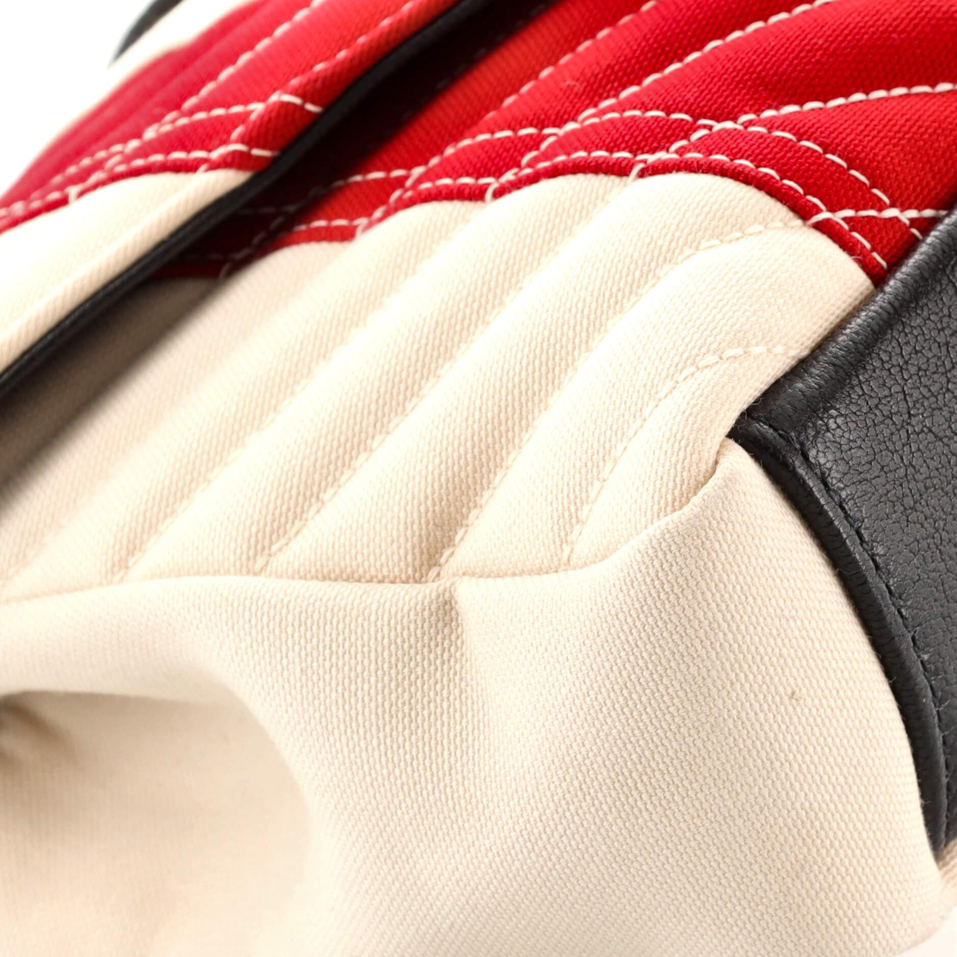 Beige Saint Laurent American Flag Classic Monogram College Bag Matelasse Chevron
