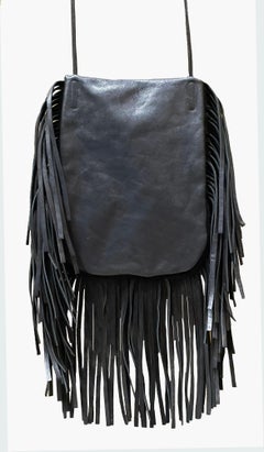 Saint Laurent Anita Fringe Lambskin Leather Cross Body Bag, 2000s