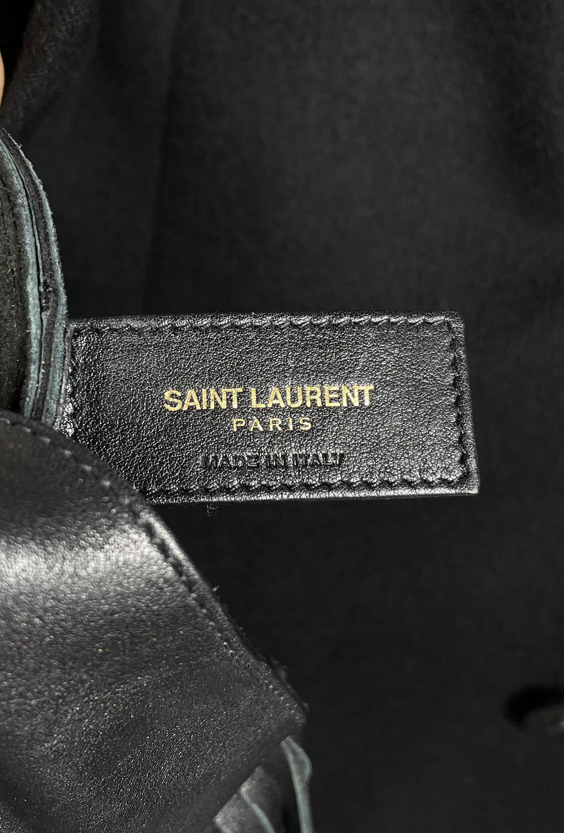 Saint Laurent Anita Fringe Lambskin Leather Cross Body Bag, 2000s 2