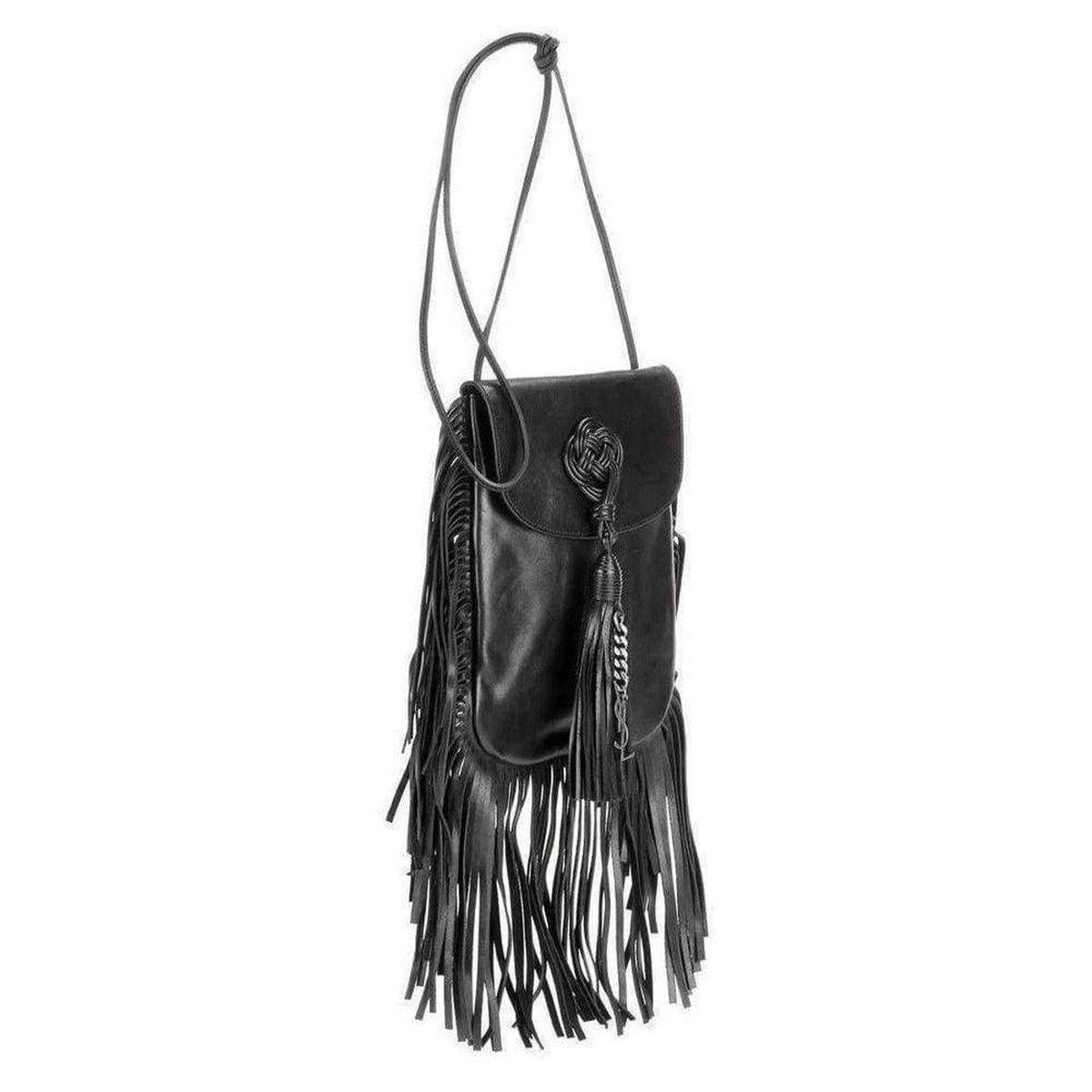 Saint Laurent Anita Fringe Leather Crossbody Bag In New Condition For Sale In Brossard, QC