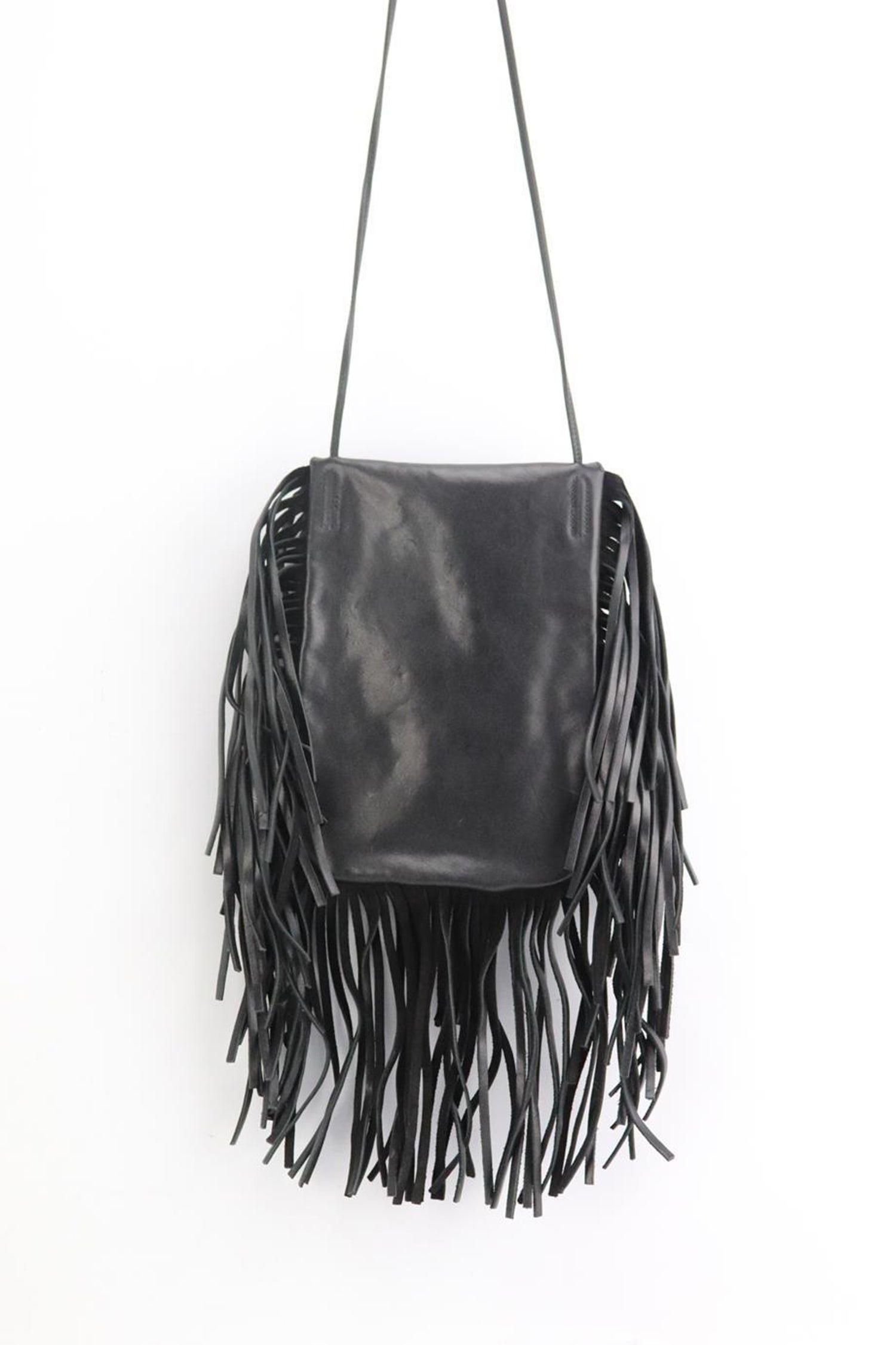 Saint Laurent Anita Fringed Leather Shoulder Bag For Sale at 1stDibs