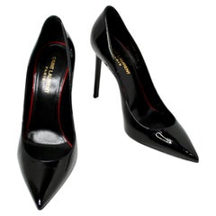 Saint Laurent Anja Black Patent Leather Stiletto Pumps