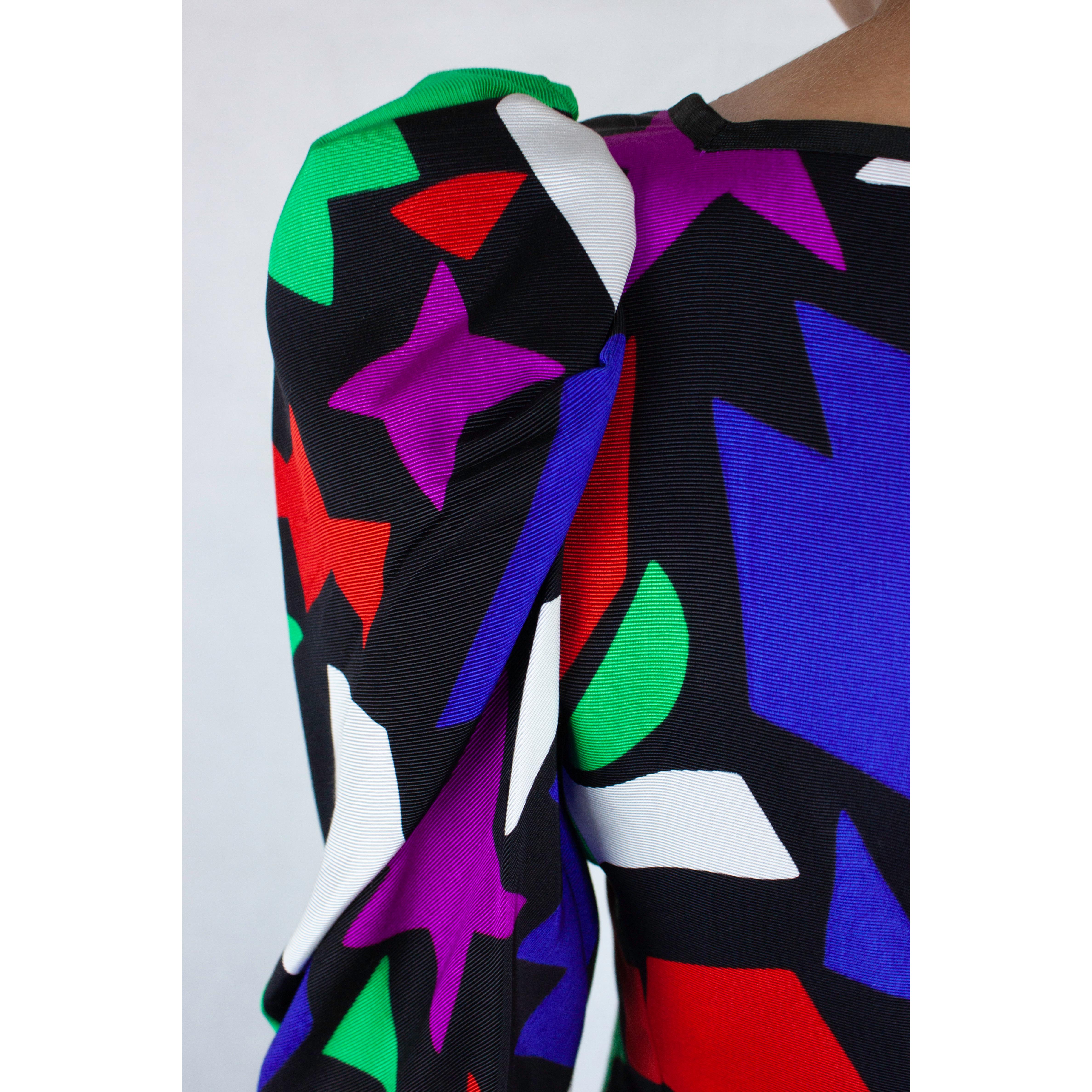 Saint Laurent “ Art  collection Matisse “ribbed maxi skirt ensemble. c.1980s 2