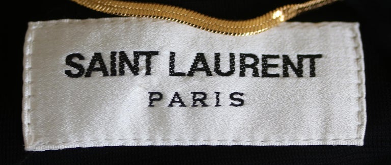 Women's Saint Laurent Asymmetric Embellished Stretch-Crepe Dress For Sale