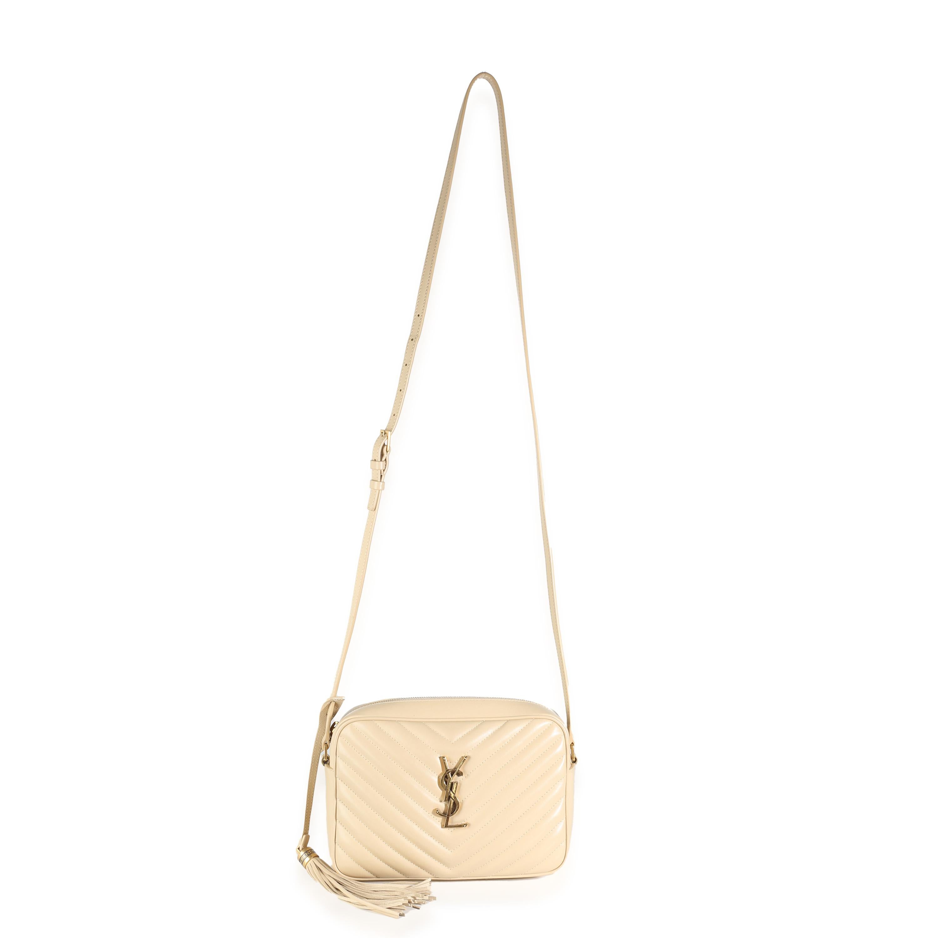 Saint Laurent Avorio Calfskin Matelasse Lou Camera Bag 1