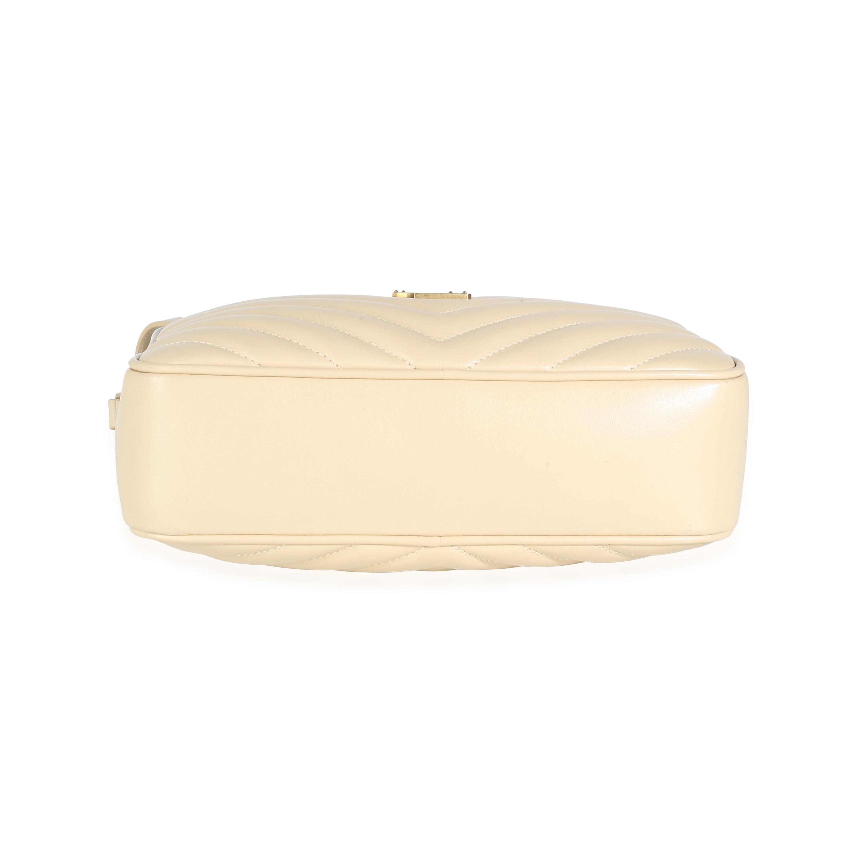 Saint Laurent Avorio Calfskin Matelasse Lou Camera Bag 3