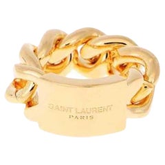 Saint Laurent Bague Chaine Gold Chain Ring 701306