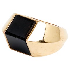Saint Laurent Bague Chevaliere TDD54 Onyx Opyum Signet Ring US7 YSL Saint Laurent Bague Chevaliere TDD54 Onyx Opyum Signet Ring US7 YSL