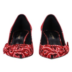 Saint Laurent Bandana Charlotte Kitten Heels