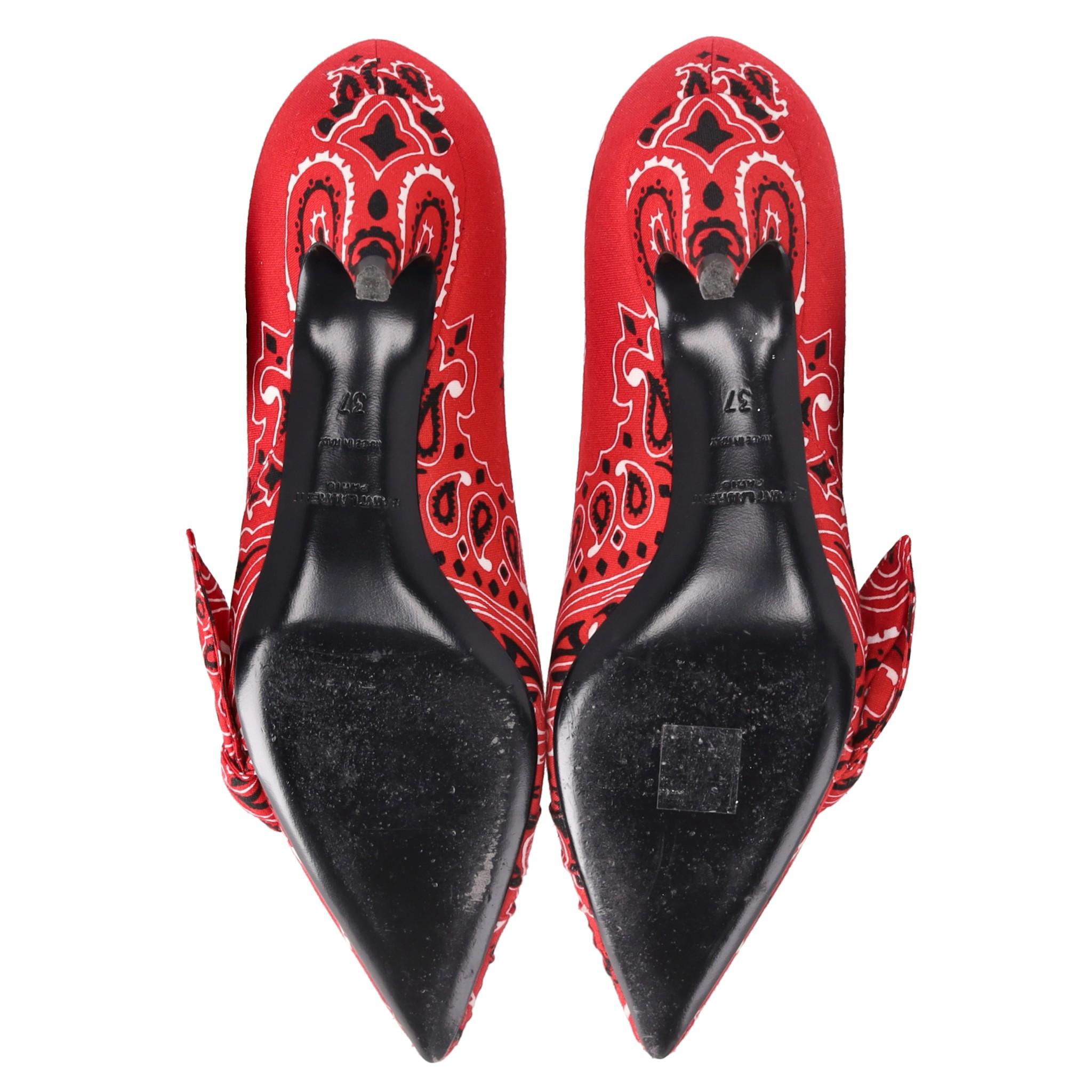 Women's Saint Laurent Bandana Charlotte Kitten Heels