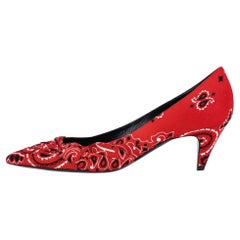 Saint Laurent Bandana Charlotte Kitten Heels
