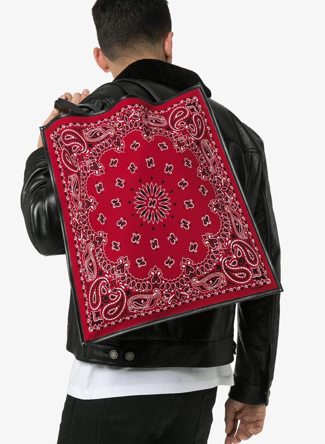 red bandana purse