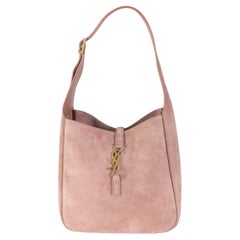 Saint Laurent Barely Rosa Geschmeidige Wildleder Kleine Le 5 A 7 Soft Hobo