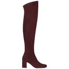 Saint Laurent BB 70 Over-the-Knee Suede Boots