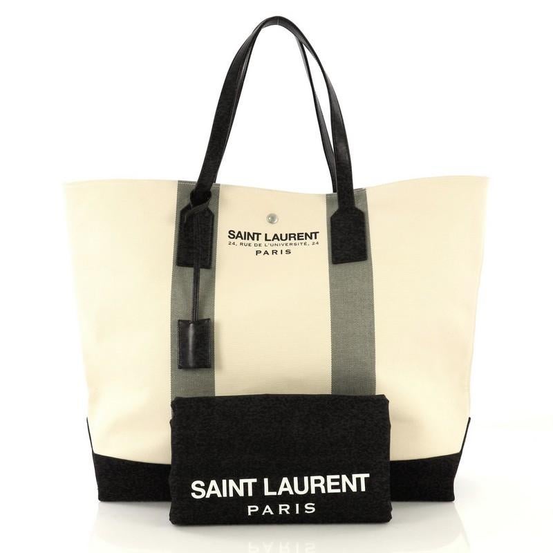 saint laurent beach canvas tote