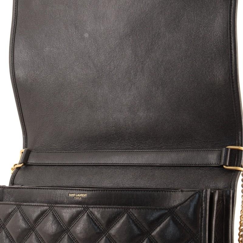  Saint Laurent Becky Shoulder Bag Quilted Leather Large In Good Condition In NY, NY