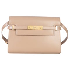 Saint Laurent Beige Calfskin Small Manhattan Shoulder Bag