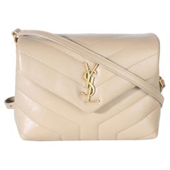 Saint Laurent Beige Calfskin Y Quilted Monogram Toy Loulou
