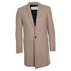 Saint Laurent, beige cashmere wool coat 2018