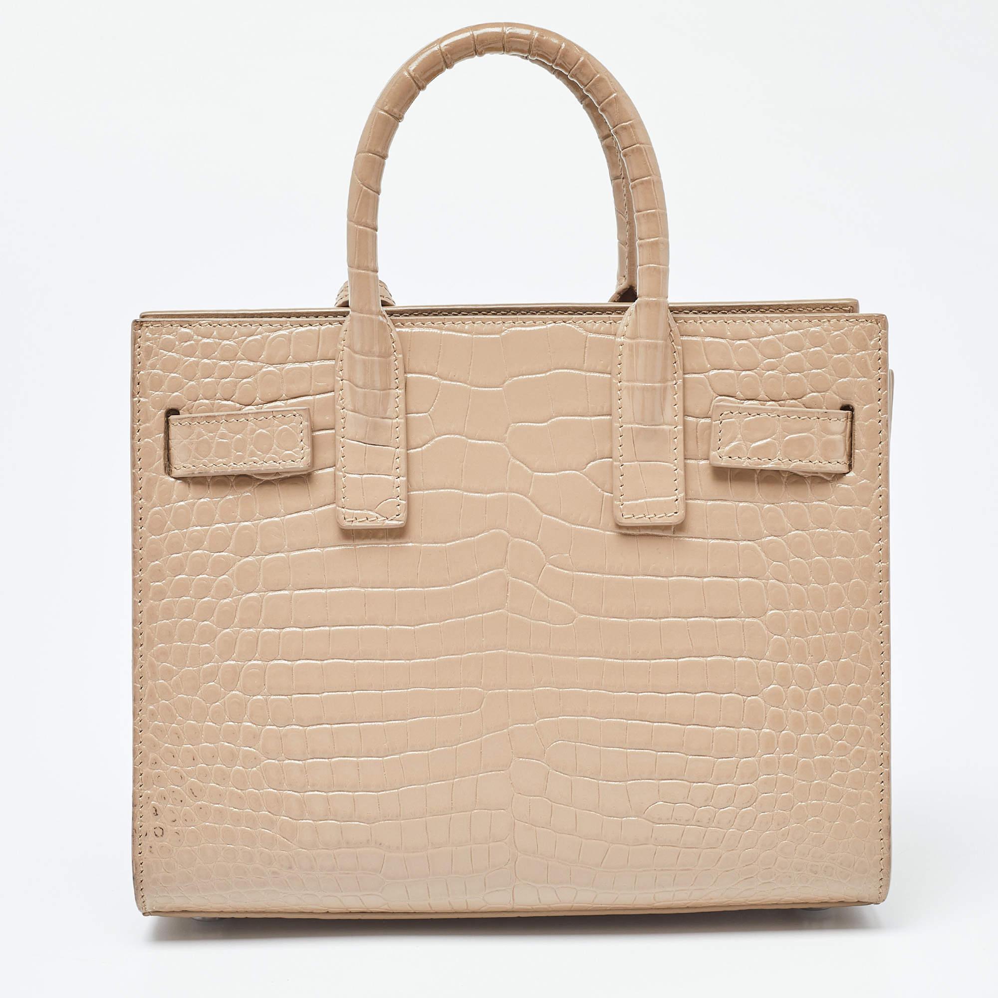 yves saint laurent sac de jour nano croco