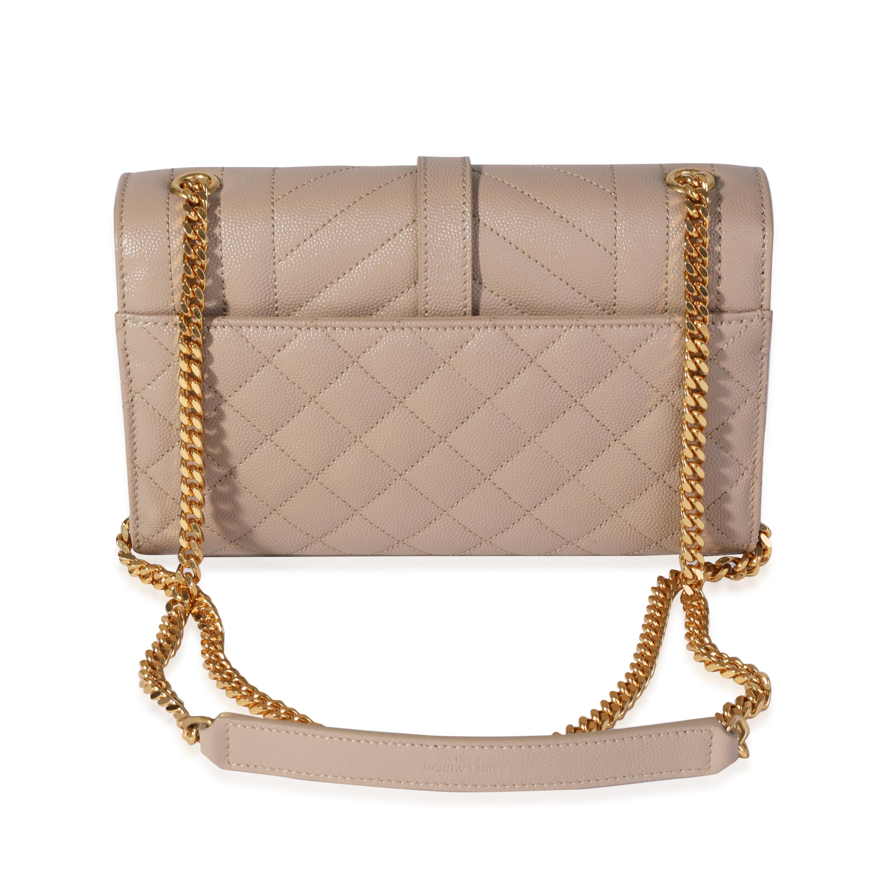Listing Title: Saint Laurent Beige Grain De Poudre Mix Matelassé Small Envelope Bag
SKU: 120819
MSRP: 2290.00
Condition: Pre-owned 
Handbag Condition: Mint
Condition Comments: Mint Condition.  Final sale.
Brand: Saint Laurent
Model: Envelope