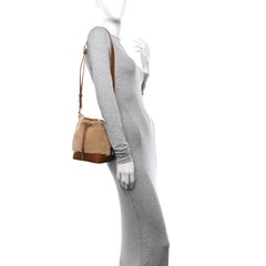 Saint Laurent Beige Lambskin Shearling Emmanuelle Bucket Bag