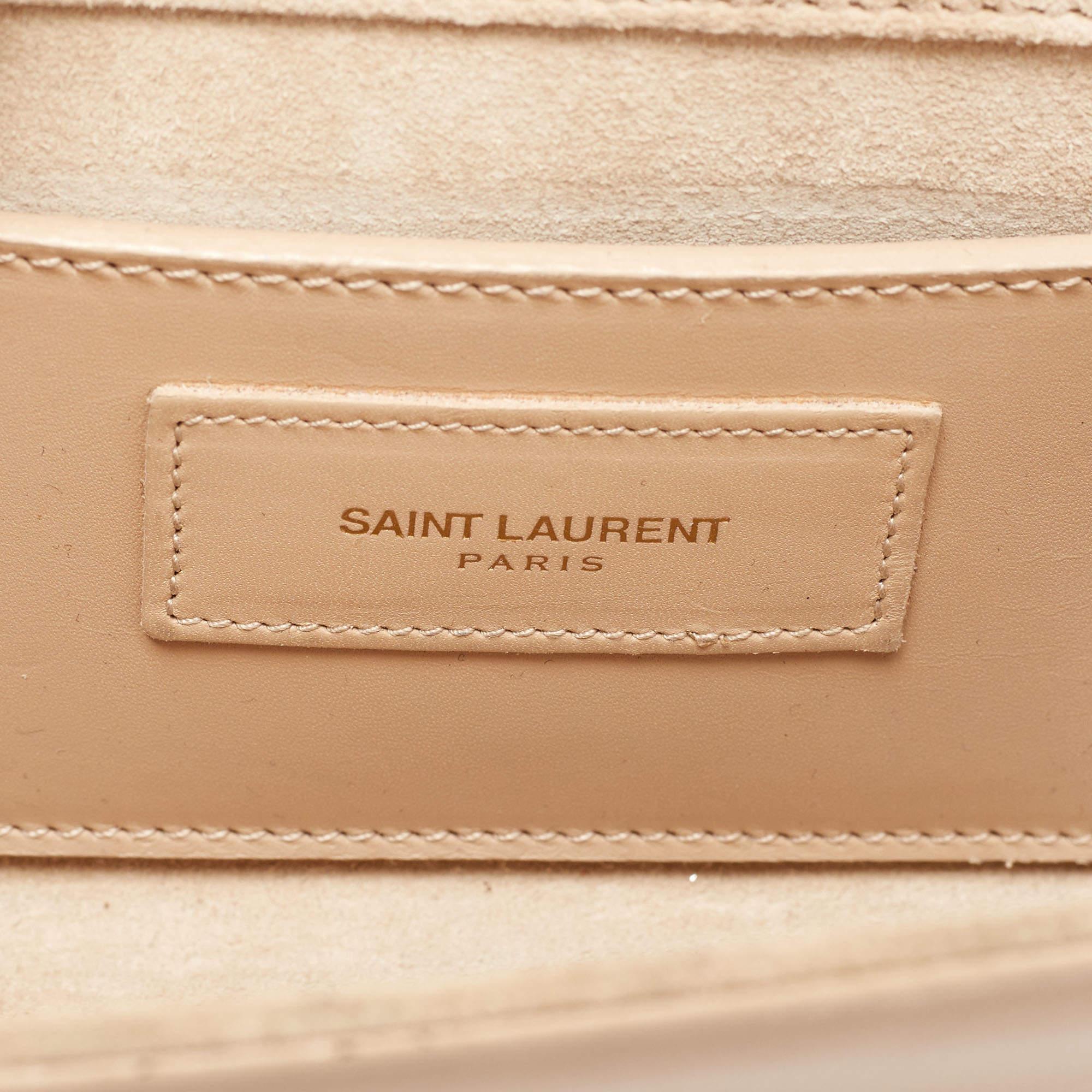 Saint Laurent Beige Leather Kate Tassel Flap Chain Crossbody Bag 7
