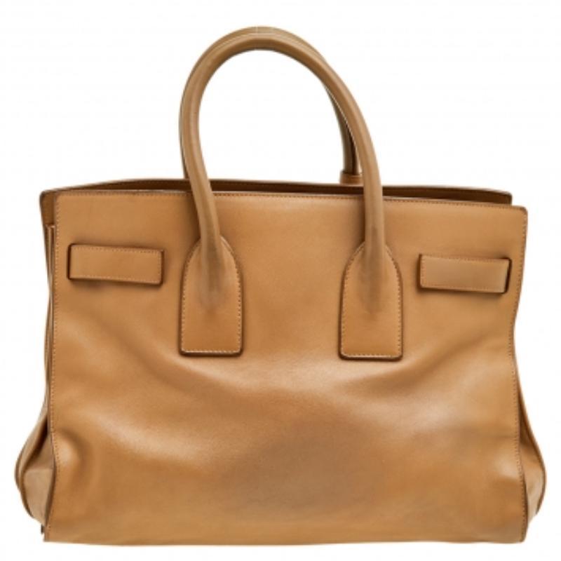 Saint Laurent Beige Leather Large Sac De Jour Tote 6