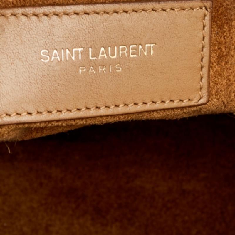 Women's Saint Laurent Beige Leather Large Sac De Jour Tote