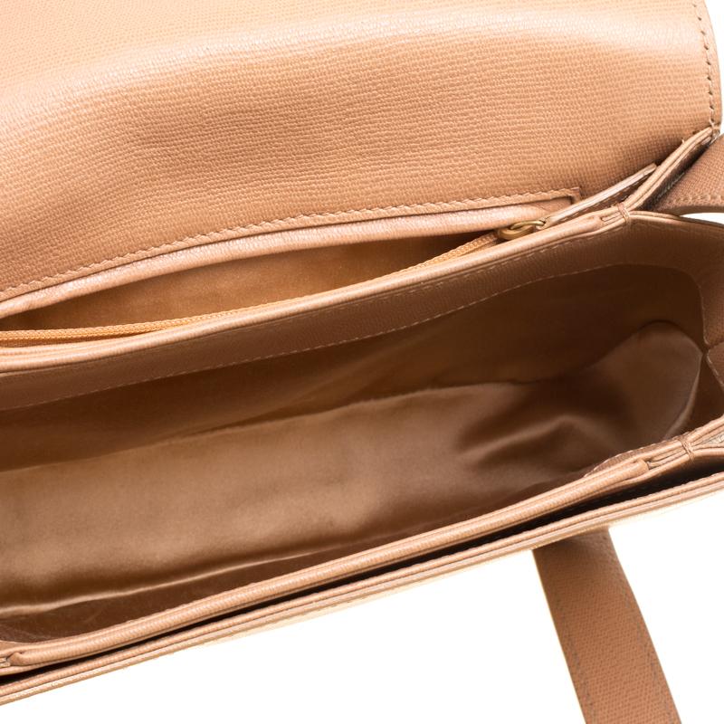 Saint Laurent Beige Leather Medium Chyc Flap Shoulder Bag 5