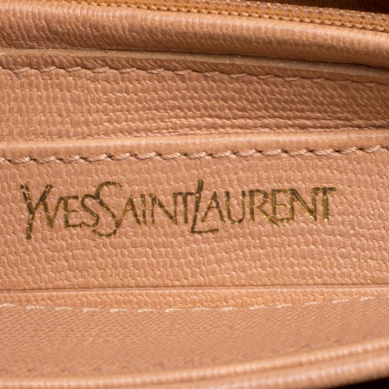 Saint Laurent Beige Leather Medium Chyc Flap Shoulder Bag 7