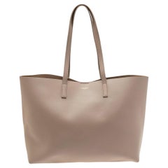 Saint Laurent Beige Leather Shopper Tote