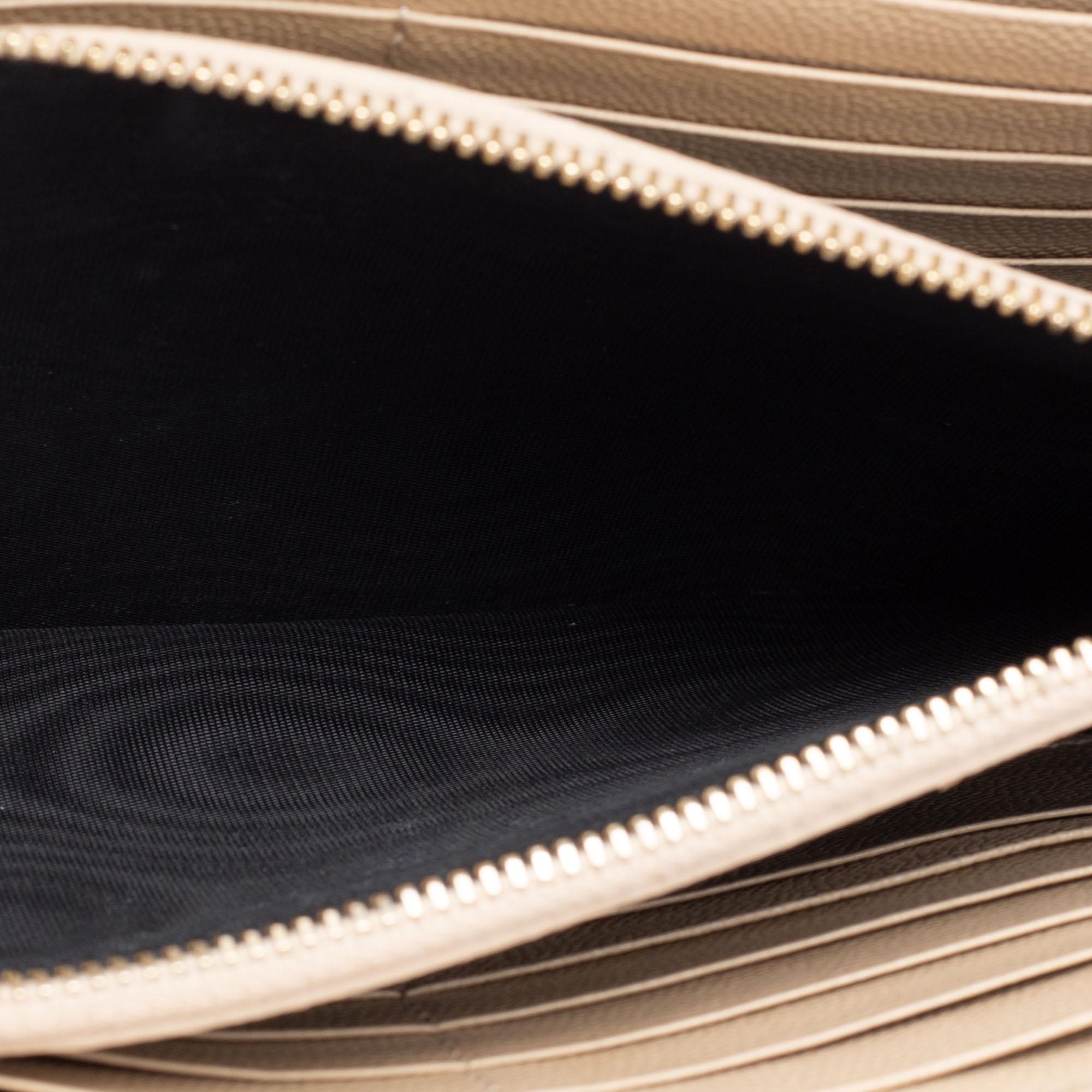 Saint Laurent Beige Leather Small Envelope Shoulder Bag 1