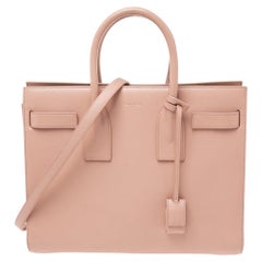 Saint Laurent Beige Leder Klein Sac De Jour Tote