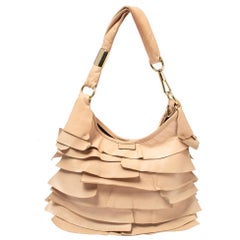 Saint Laurent YSL Ivory Leather Large St. Tropez Hobo Bag 1ysl1223