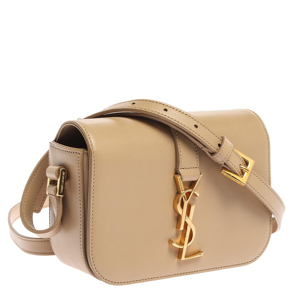 Saint Laurent Beige Leder Kleine Universite Umhängetasche Damen