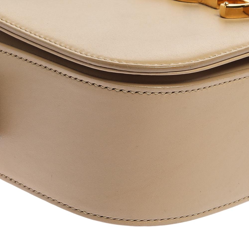 Saint Laurent Beige Leder Kleine Universite Umhängetasche 2