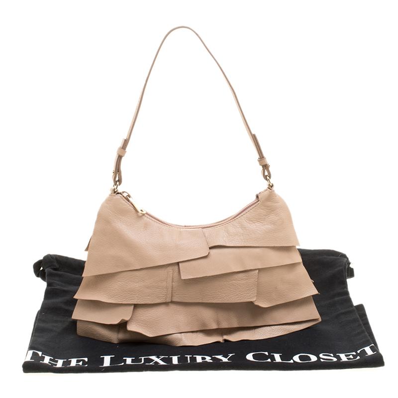 Saint Laurent Beige Leather St.Tropez Shoulder Bag 6