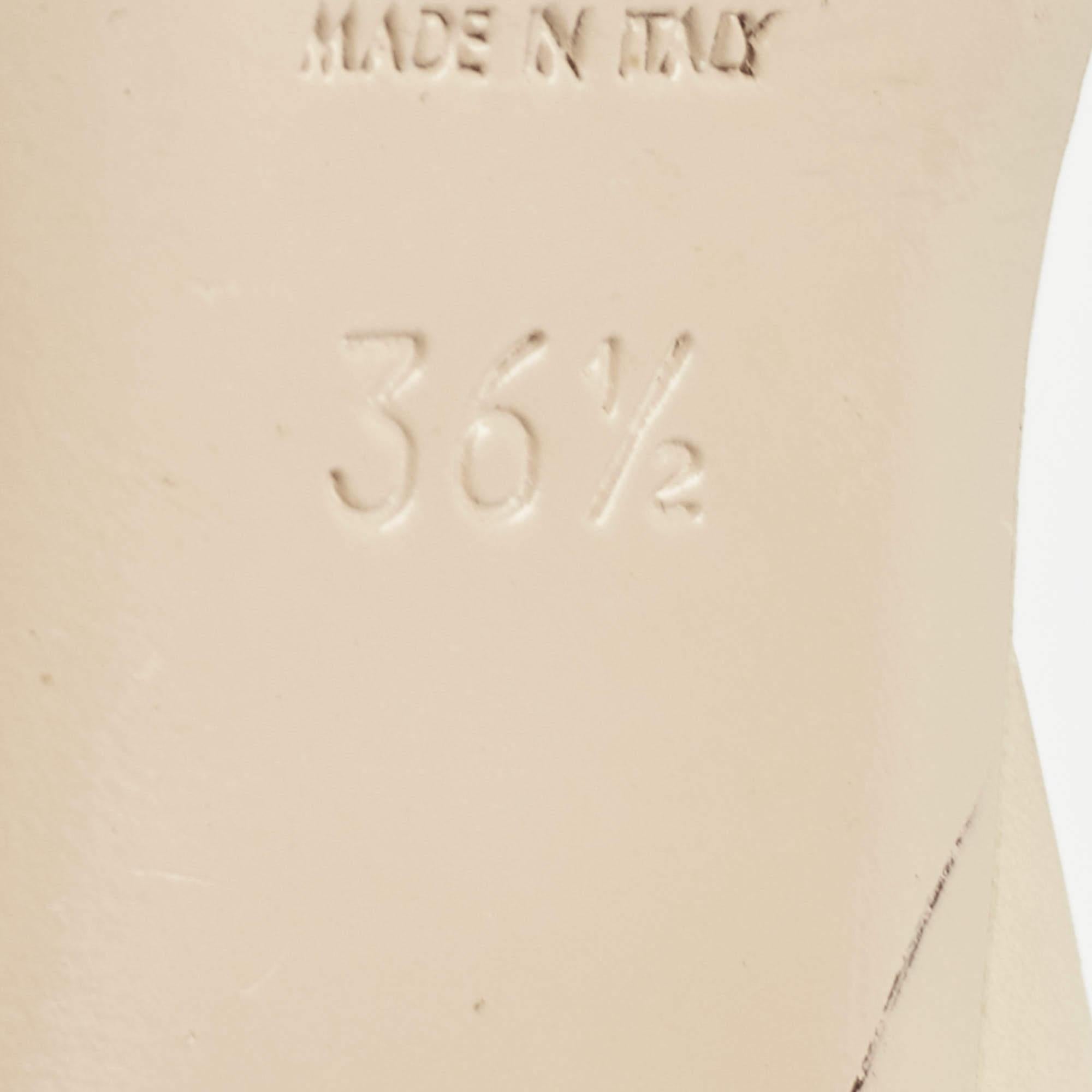 Saint Laurent Beige Leather Tribute Sandals Size 36.5 4