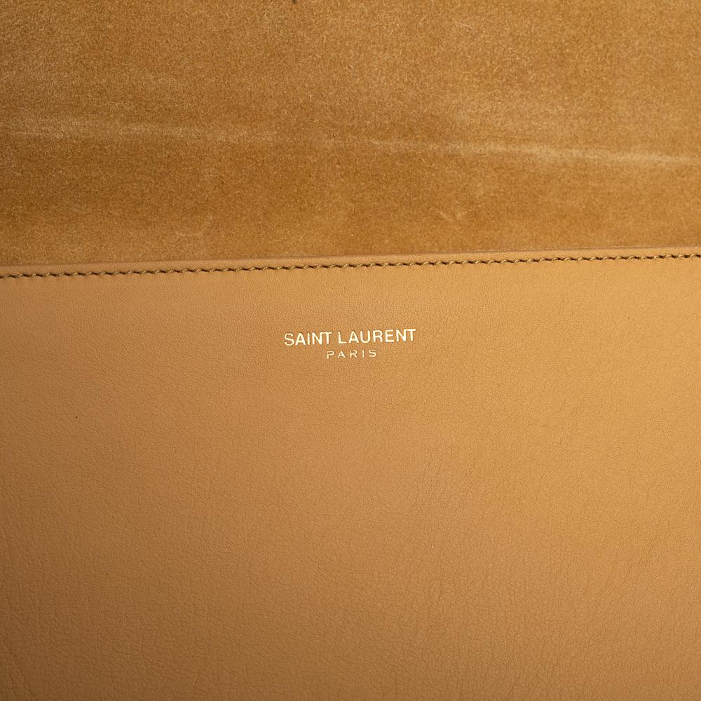 Saint Laurent Beige Leather Y-Ligne Clutch 7