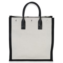 Saint Laurent Beige Leinen Nord Süd Rive Gauche Tote